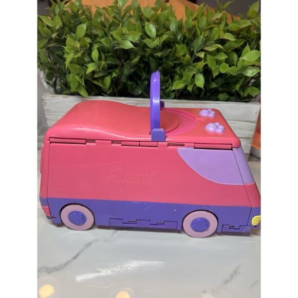 Vtg 1995 Galoob Pound Puppies Van Bus Circus Camp Compact Vehicle 1 Grey Pup - Picture 1 of 12